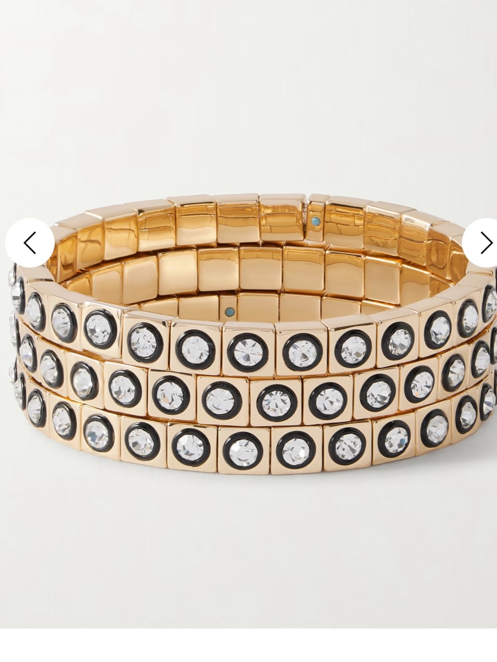 Roxanne Assoulin The Royal set of three gold-tone, enamel and crystal bracelets